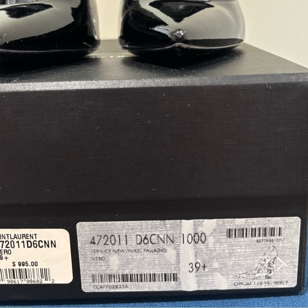 Ysl Yves Saint Laurent Black Heels size 39.5 - Picture 2 of 15